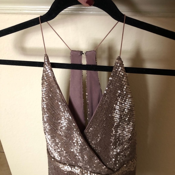 ASTR bronze sequin romper - Picture 3 of 4